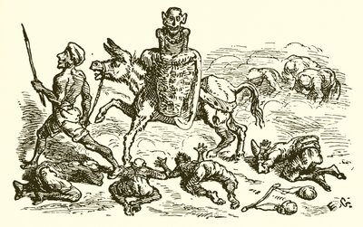 O burro carregando um ídolo de Ernest Henry Griset