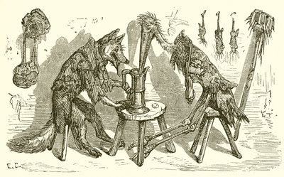 A raposa e a cegonha de Ernest Henry Griset