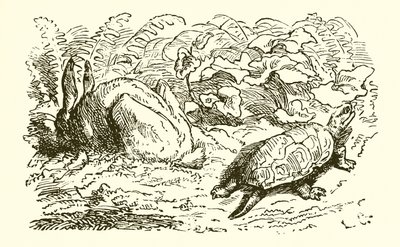 A Lebre e a Tartaruga de Ernest Henry Griset