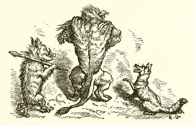 O Leão, a Raposa e o Lobo de Ernest Henry Griset