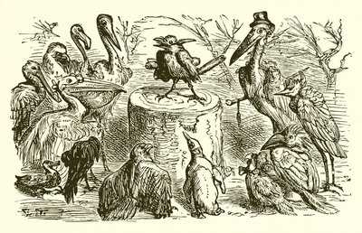 O pavão e a pega de Ernest Henry Griset
