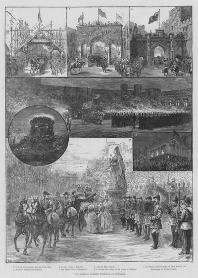 Festival do Jubileu da Rainha em Windsor de Ernest Henry Griset