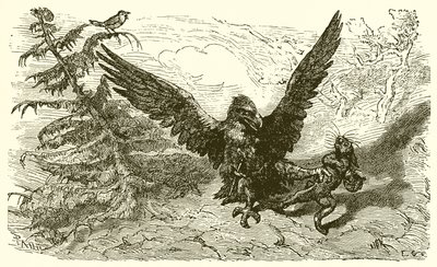 O pardal e a lebre de Ernest Henry Griset