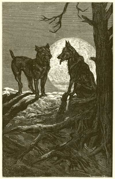 O lobo e o mastim de Ernest Henry Griset