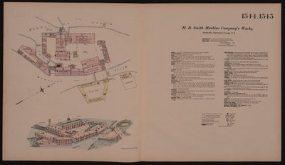 Obras de HB Smith Machine Companys, Smithville, Burlington, Nova Jersey, Pesquisa Geral de Hexamer, 1881 de Ernest Hexamer