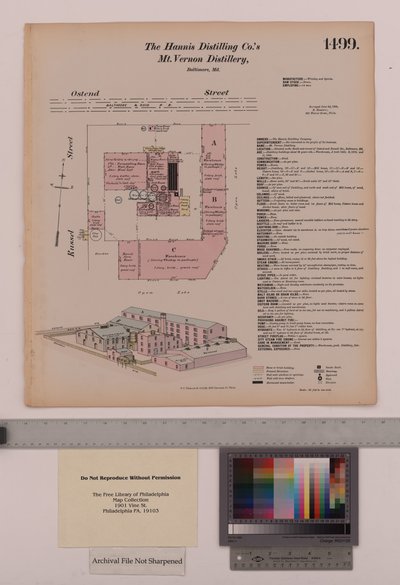 Destilaria de Mount Vernon Co. de Hannis Distilling, Maryland, Pesquisas Gerais de Hexamer, 1880 de Ernest Hexamer