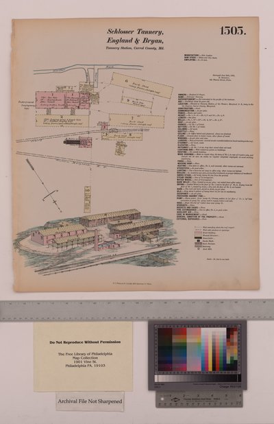 Tannery Schlosser, Inglaterra e Estação Bryan Tannery, Maryland, Pesquisas Gerais Hexamer, 1880 de Ernest Hexamer