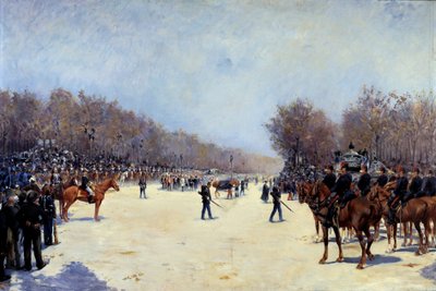 O funeral do presidente francês Mac Mahon 22/10/1893 Pintura de Ernest Jean Delahaye (1855-1920) 1893 Sol. 1,30 x 1,96 m. de Ernest Jean Delahaye