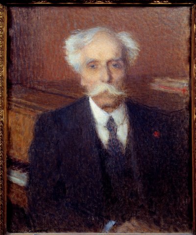 Retrato de Gabriel Faure (1845-1924) compositor francês. Pintura de Ernest Laurent (1859-1929) de Ernest Joseph Laurent