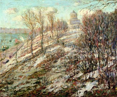 Tumba de Grant, Monumento Nacional de Nova York, Inverno (óleo sobre tela) de Ernest Lawson