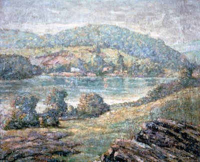 Luz da manhã, vale do rio, Connecticut, 1919 de Ernest Lawson
