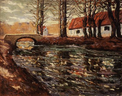 Paisagem do rio, c.1920 de Ernest Lawson