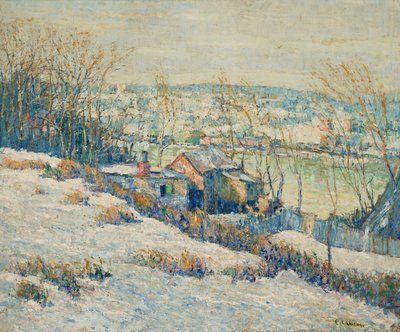 Upper Harlem River-Winter, c.1915 (óleo sobre tela) de Ernest Lawson