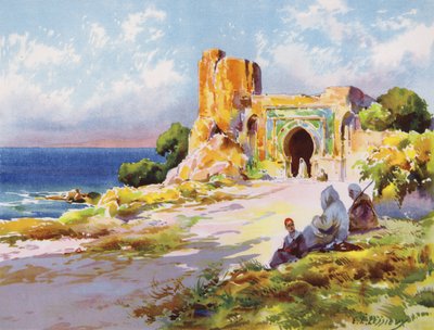Environtes de Rabat, Marrocos (cor litho) de Ernest Louis Lessieux
