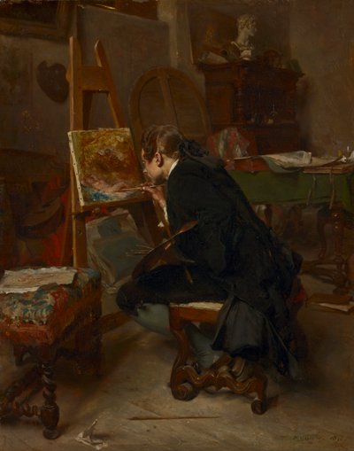 Um pintor, 1855. de Jean Louis Ernest Meissonier