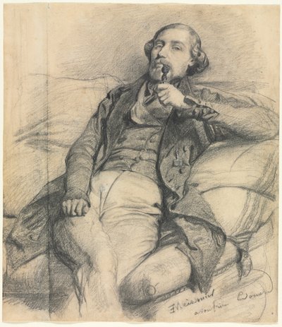 Homem fumando de Ernest Meissonier