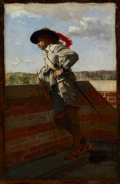 Em um terraço de Ernest Meissonier