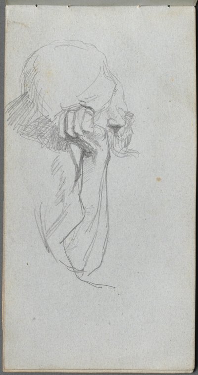 Sketchbook, página 16: Figura melancólica de Ernest Meissonier