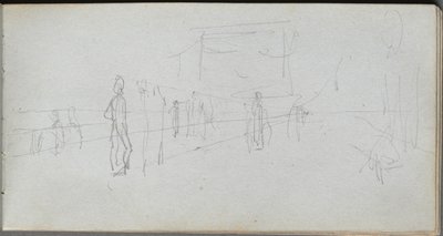 Sketchbook, página 40: Estudo em perspetiva de Ernest Meissonier