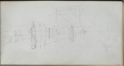 Sketchbook, página 40: Estudo em perspectiva. de Jean Louis Ernest Meissonier