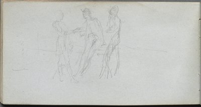 Sketchbook, página 42: Três figuras de Ernest Meissonier