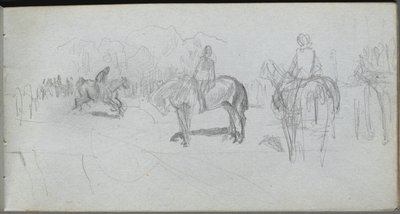 Caderno de desenho, página 52: Estudo de figura. de Jean Louis Ernest Meissonier