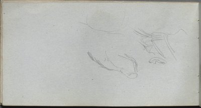 Caderno de desenho, página 72: Estudo de figura. de Jean Louis Ernest Meissonier