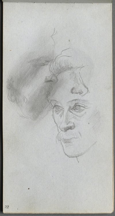 Sketchbook, página 81: Estudo de Faces de Ernest Meissonier