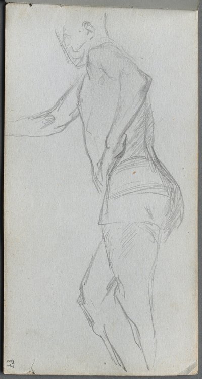 Caderno de desenho, página 87: Estudo de figura. de Jean Louis Ernest Meissonier