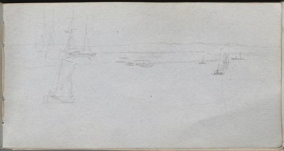 Caderno de desenho, página 94: Seascape. de Jean Louis Ernest Meissonier