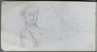 Sketchbook, página 99: Estudo da Figura, Construção de Ernest Meissonier