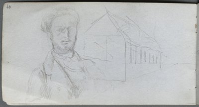 Caderno de desenho, página 99: Estudo da figura, construção. de Jean Louis Ernest Meissonier