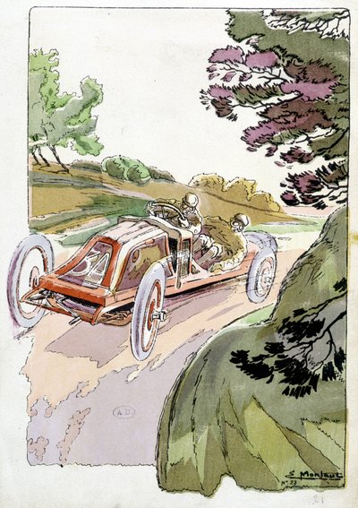 Circuito de la Sarthe na Renault de Ernest Montaut