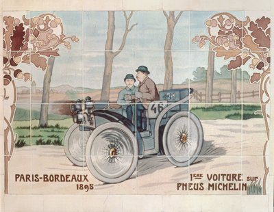 Edouard e André Michelin ao volante do L