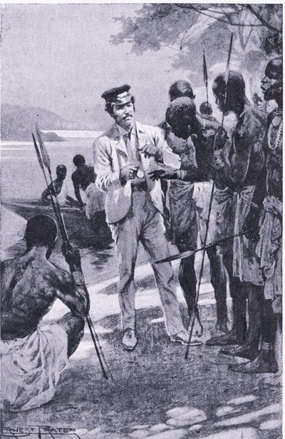 Vencendo a amizade com um relógio, ilustração fromCassells Romance of Famous Lives, c.1940 de Ernest Prater