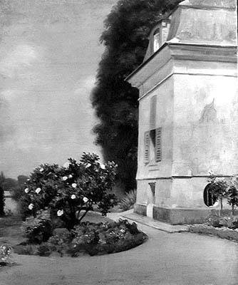 O jardim e a casa em Queue-en-Brie de Ernest Rouart