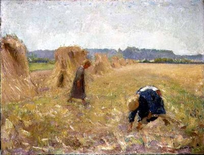 A Colheita, c.1929 (óleo sobre tela) de Ernest Welvaert