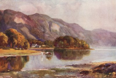Derwentwater from Friars Crag (cor litho) de Ernest William Haslehust