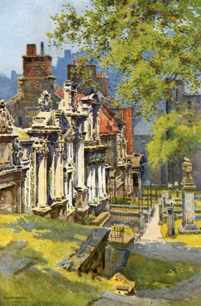 Greyfriars Churchyard (cor litho) de Ernest William Haslehust