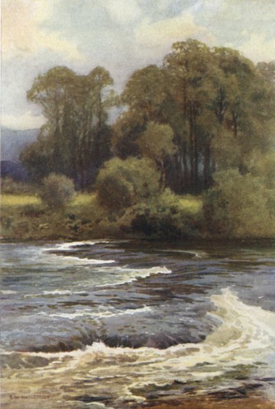 Monnington Falls (cor litho) de Ernest William Haslehust