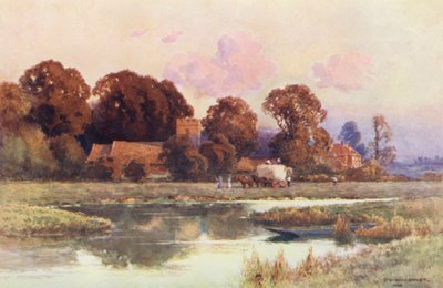 Rio Tamisa: Buscot (litografia a cores) de Ernest William Haslehust
