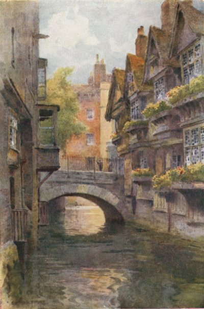 Os tecelões de Canterbury (lito colorido) de Ernest William Haslehust