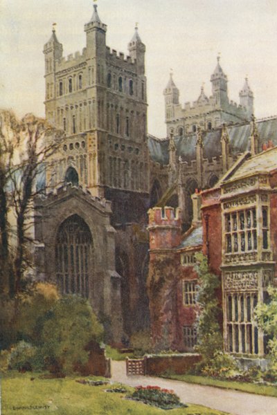 A Catedral dos Jardins do Palácio (lito a cores) de Ernest William Haslehust