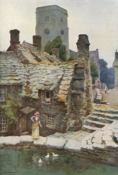 The Mill Pond, Old Swanage (membros da cor) de Ernest William Haslehust