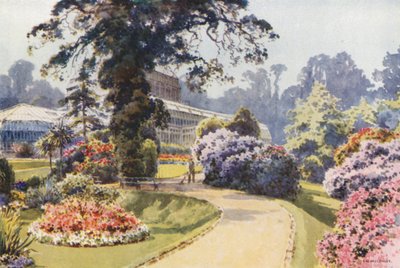 Os Jardins de Inverno, Bournemouth (lito colorido) de Ernest William Haslehust