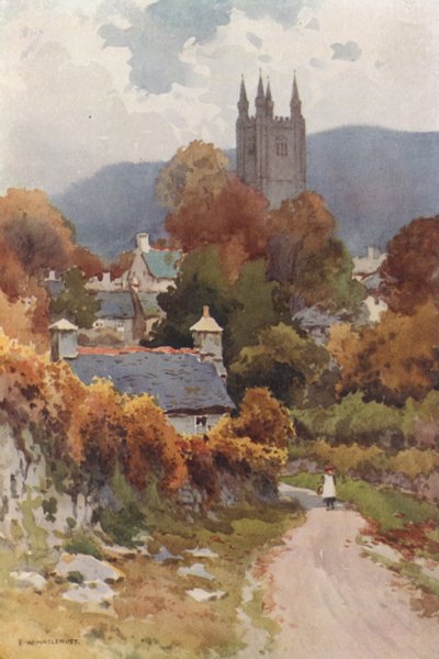 Widecombe on the Moor (cor litho) de Ernest William Haslehust