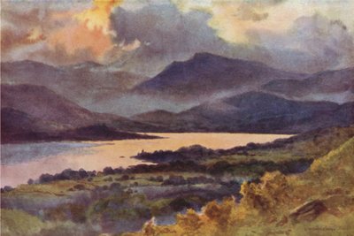 Windermere de Orrest Head (lito colorido) de Ernest William Haslehust