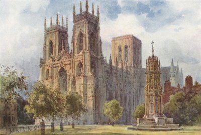 York Minster (cor litho) de Ernest William Haslehust