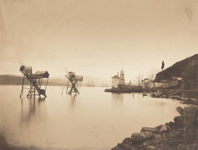 Pecheries em Kiretch-Bournou Bosphore, Europa Pesca em Kiretch-Bournou ..., 1854. de Ernest de Caranza