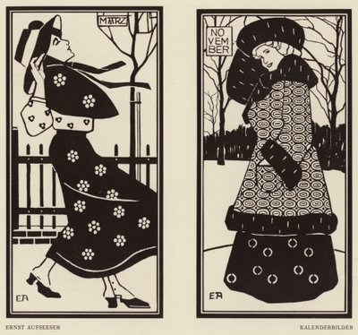 Imagens de calendário (litografia) de Ernst Aufseeser